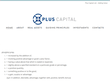 Tablet Screenshot of plus-capital.com